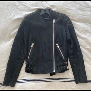 & Other Stories Suede moto jacket